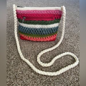 Lina multi colored crocheted purse
